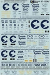 Microscale 60-1228 N Chessie System B&o C&o Covered Hoppers Acf P-s Decals. Fixed Price $11.99.
