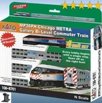 Kato N Scale MP36PH Chicago Metra Bi-level Commuter Starter W/dcc 106-8701-DCC. Fixed Price $261.95.
