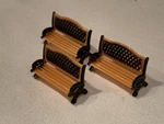 Park Benches (lot Of 3) Scale Lionel Mth Passenger Station City Seats Chairs. Fixed Price $9.99.