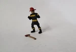 Arttista #1317 - Firefighter With Ax Scale Figure Model Trains New. Fixed Price $10.50.
