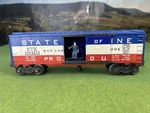 Lionel Postwar 1957-58 No. 3494-275 State Of Maine Operating Boxcar C-7. Fixed Price $85.00.