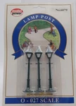 Model Power 6079 And 0-27 Scale Square Frosted Lamp Posts (pack Of 3). Fixed Price $11.99.