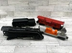 Lionel 'o' Train Bundle-steam Engine, Coal Tender, Spotlight Car, Caboose C.1959. Fixed Price $795.00.