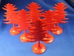 O/s Plasticville #CT-6 Red Evergreen Trees (6) Excellent Condition. Fixed Price $115.00.