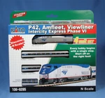 Kato 106-6285 N Scale Ge P42, Amfleet, Phase Vi 4-CAR ?starter Series? Set. Fixed Price $163.69.