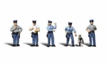 Scale Policemen (5) Five Woodland Scenics A2736. Fixed Price $34.96.