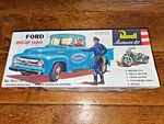 Vintage Revell #1430 1953 Ford Pick-up, Model Kit W/harley & Figures -1:43 Scale. Fixed Price $15.50.