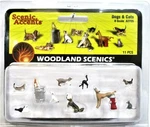Scale Woodland Scenics A2725 Accents Dogs & Cats (11) Pcs. Fixed Price $24.64.