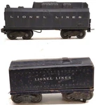 Lionel Vintage Whistle Tenders: 6026W, 1654W. Fixed Price $79.99.