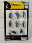 New Sealed K-line 7 City Figures With Motor Scooter Scale K-42302. Fixed Price $19.99.