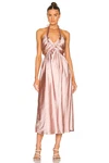 Line & Dot Emma Cut Out Midi Dress Mauve Pink Xs Nwt $122. Fixed Price $70.00.