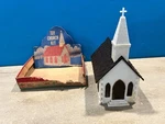 Vintage Bachmann Plasticville Toy Church Kit Original Box CC-7. Fixed Price $9.99.