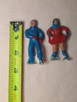 Lot Of 2 Vtg 1930'S Barclay Cast Metal Christmas Or Winter Figures.. Fixed Price $12.62.