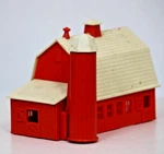 Ho Scale 1:87 Gauge Plasticville 2602-100 Barn Ob Red White. Fixed Price $18.39.