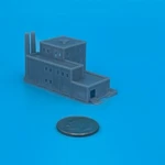 Multi Level Factory With Loading Dock + Dual Stacks Gauge 1:450 Scale 3D Resin. Fixed Price $22.95.