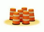 Lionel 6-32922 Scale Construction Barrels (pack Of 6). Fixed Price $12.89.