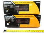 K-line Prr 15" Sleeper / Diner Alum Streamline Passenger Car 2 Pc Lot Scale. Fixed Price $149.99.