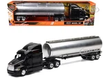 Peterbilt 387 Truck Black W/tanker Trailer 1/43 Diecast By New Ray SS-15433. Fixed Price $24.49.