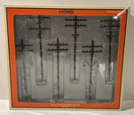 Lionel Fastrack Scale Telephone Electric Poles Train Building Power 6-37939 New. Fixed Price $38.50.