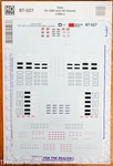 Microscale Decal Ho #87-527 Data For Emd & Ge Diesels (1989+) SHEET(1:87TH. Fixed Price $7.50.