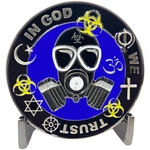 CL6-17 Statue Of Liberty Thin Blue Line Police Task Force Biohazard Pandemic Cha. Fixed Price $15.39.