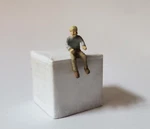 Arttista #1246 - Small Boy For Glide Slide Scale Figure Model Trains New. Fixed Price $10.50.