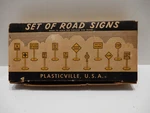 Plasticville Set Of Road Signs 12A With Original Box And Insert. Fixed Price $9.50.