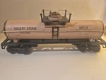 K-line # K6335, Desert Storm Single Dome Water Tank Car, 0/027 Scale-nib. Fixed Price $21.00.