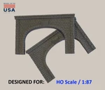 X2 Ho Scale Stone Double Train Tunnel Portal H0 Realistic Model Railroad Scenery. Fixed Price $19.50.