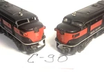 Lionel Trains #2031 Gauge Rock Island Alco Aa Units Diesel Locomotive Set. Fixed Price $239.00.