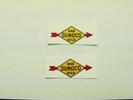Lionel Small Sunoco Tank Car Pre/post War Clear Waterslide 2 Decal Per Set Look!. Fixed Price $6.00.