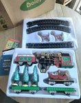 Boley 2020 Battery Powered 5 Car Christmas Train Set W/tracks, Trees, Reindeers. Fixed Price $28.99.