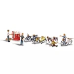 New Woodland Scale Bicycle Buddies Train Figures A2752. Fixed Price $29.39.