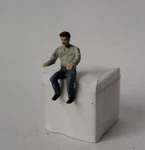 Arttista #1487 - Young Man To Ride Scooter Scale Figures Model Trains New. Fixed Price $10.50.
