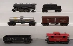Lionel Vintage 463W Steam Freight Set: 224, 2466W, 2555, 2452, 2457, 2458. Fixed Price $249.99.