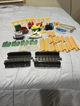 Geo Trax Fisher Price Push Trains/tracks/boats/railing/sign. Fixed Price $12.00.