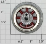 Lionel SLS-257-7 Red Spoked Teardrop Plain Wheel. Fixed Price $10.00.