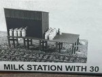 Milk Station Stop Wood Platfrom With 30 Cans - Ho Scale Plastic Kit New. Fixed Price $24.95.