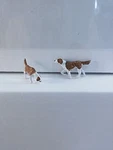 Arttista #1279 - Two (2) Hunting Dogs Scale Animals Model Trains New. Fixed Price $10.50.