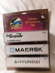 M.t.h. Electric Trains 40' O-scale Container Set Rio Grande, Maersk Hyundai. Fixed Price $64.80.
