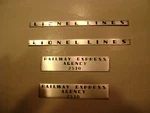 Lionel 2530 Rea Metal Plates (2) & Lines Adhesive. Fixed Price $17.95.