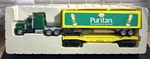 K-line Gauge Heavy Hauler Puritan Tractor Trailor On Flatcar 22050, With Box. Fixed Price $39.99.