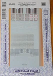 Microscale Decal Ho #87-609 Chicago, Burlington Quincy Cb&q -- Early Diesel. Fixed Price $7.50.