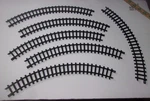 New Bright 171L Dickensville "replacement" Plastic Curved Train Track Lot Of 6. Fixed Price $19.99.