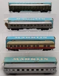 Marklin Ho Scale German Federal Railway Assorted Passenger Cars 4 /box. Fixed Price $37.99.