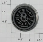 Lionel 249E-20 Black Closed Spoked 1-9/16" Plain Wheel With Rim-no Stud (1. Fixed Price $5.00.
