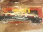 Lionel 6-17536 Route 66 Flatcar W/ Two Red & Cream Sedans 8823-3. Fixed Price $55.99.