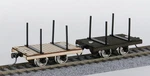 ON30/OE/ON2-1/2 Scale Cs Narrow Gauge Flat Wagon W/stakes 2-CAR Kit 0E Freight. Fixed Price $122.00.