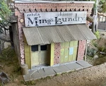 O/ON3/ON30 Scale Mr. Mings Laundry By Rich White Models-hydrocal Walls Only. Fixed Price $49.50.