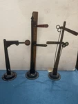 3) Awesome Prewar Era Mechanical Manual Semaphore Ga. Train Sign Ives Marx?. Fixed Price $44.50.